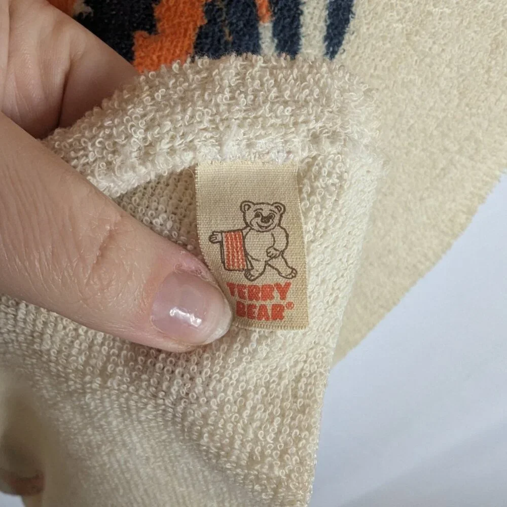 Cuddle Up With a Tiger Vintage Towel Terry Bear Detroit LSU Clemson Auburn